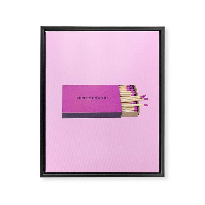 perfect match pink Framed Canvas Print Gallery Image 1