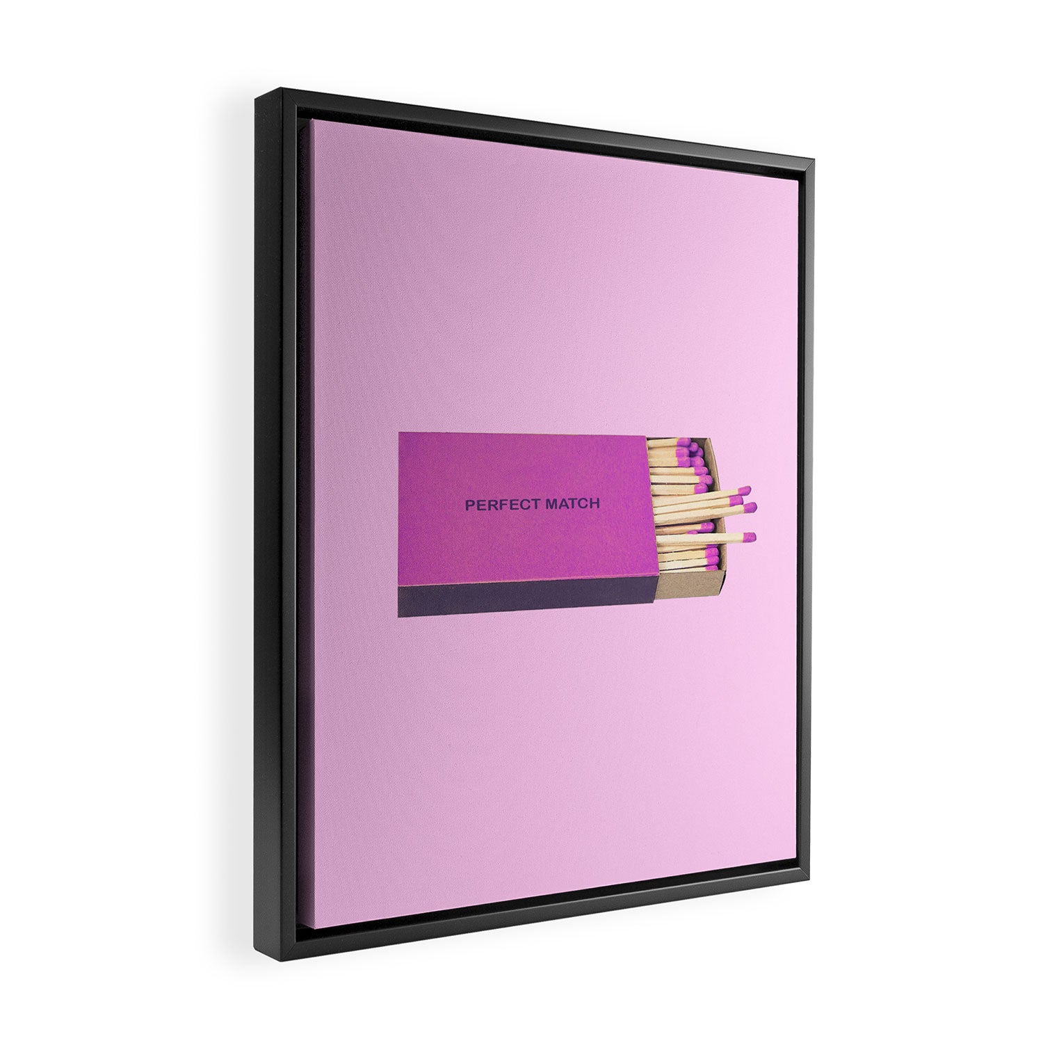 perfect match pink Framed Canvas Print Gallery Image 2