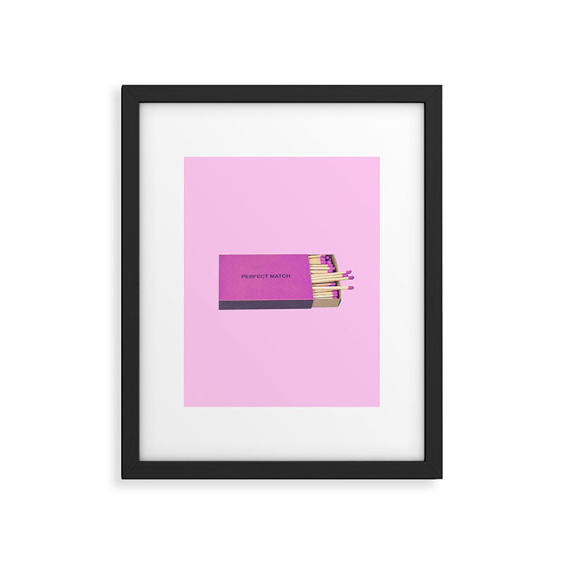 perfect match pink Framed Art Print Gallery Image 4