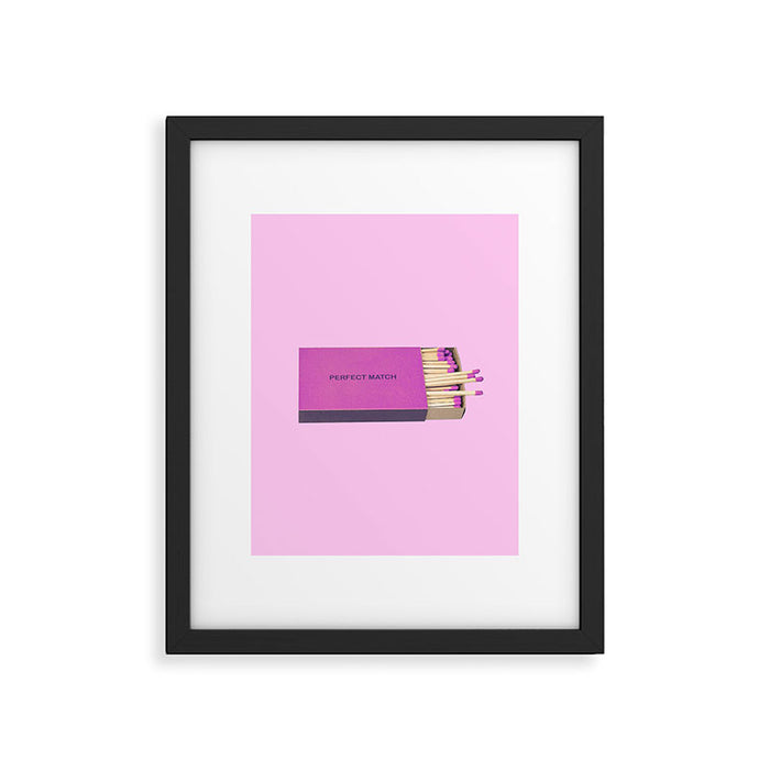 perfect match pink Framed Art Print Gallery Image 1