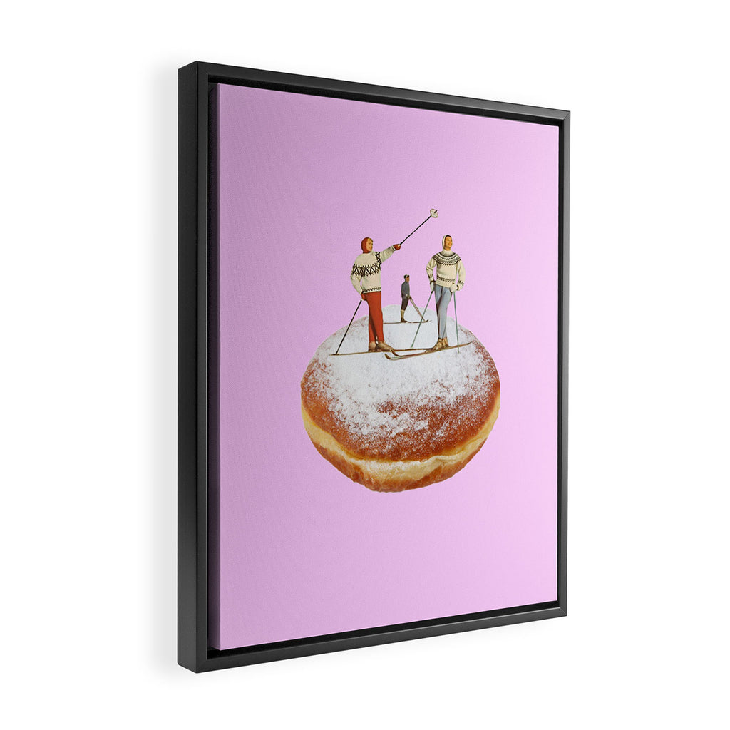 powder days pink Framed Canvas Print Gallery Image 2
