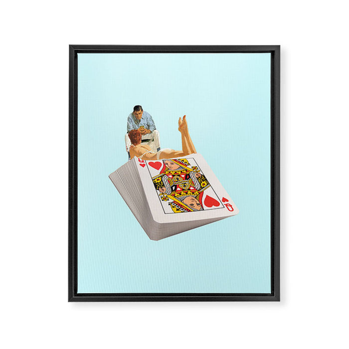 queen blue Framed Canvas Print Gallery Image 1