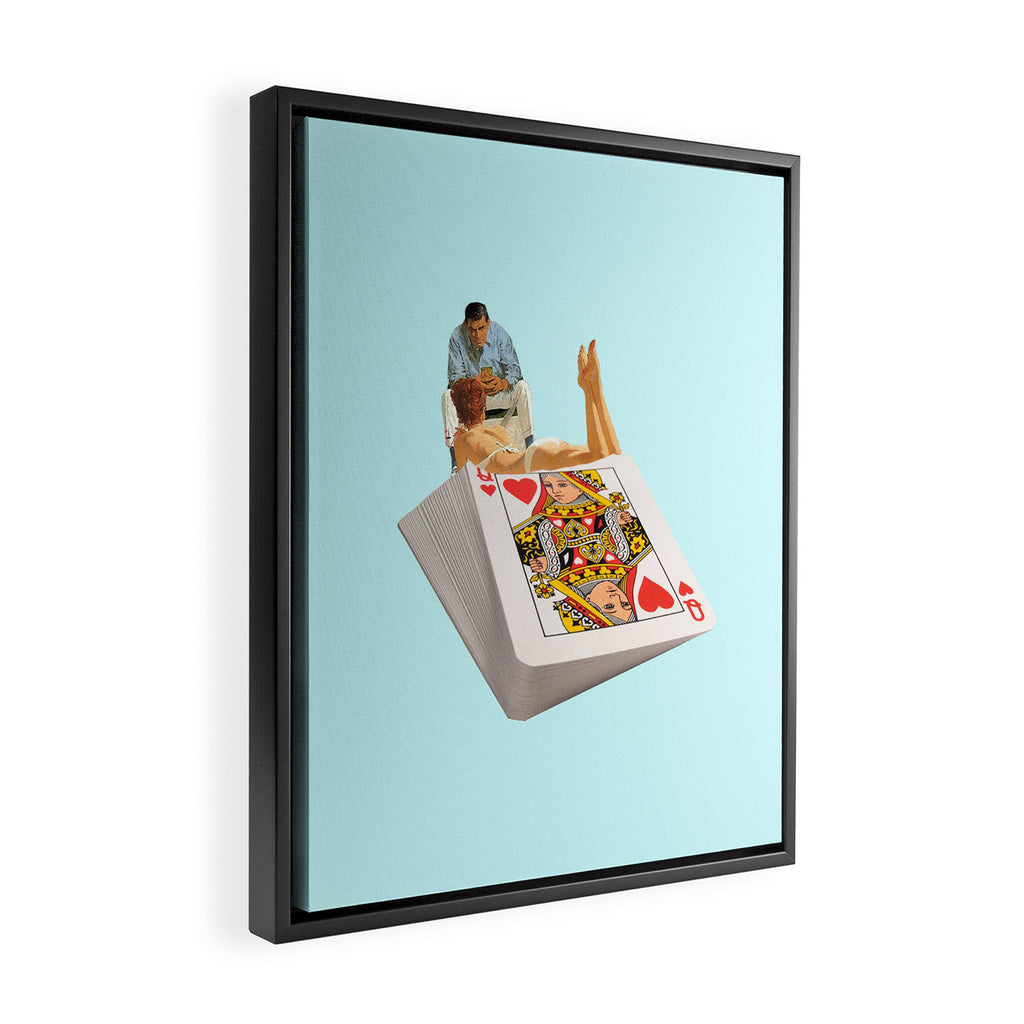 queen blue Framed Canvas Print Gallery Image 2