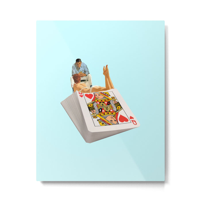 queen blue Metal Print Gallery Image 1
