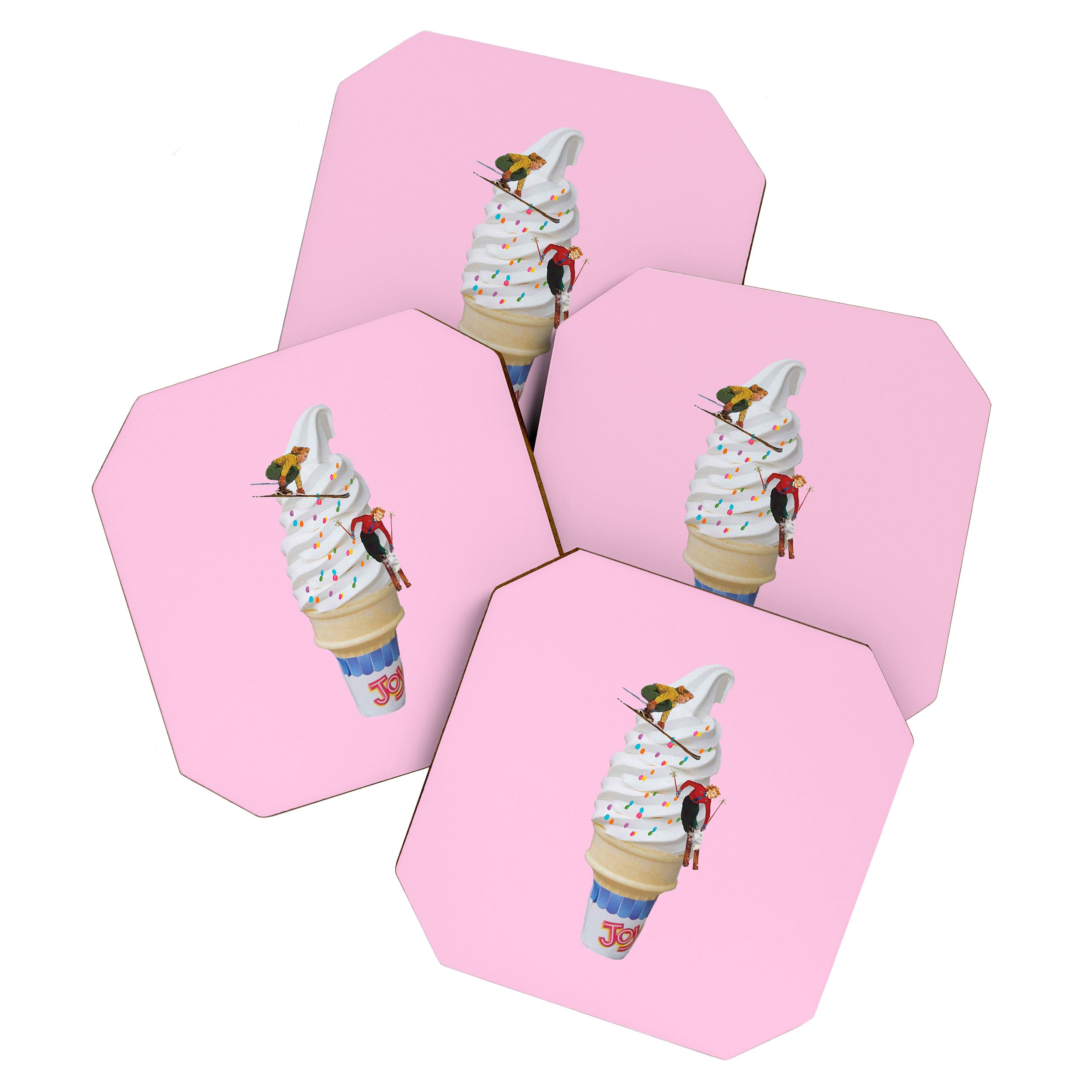 sweet shred pink Coaster Gallery Image 1