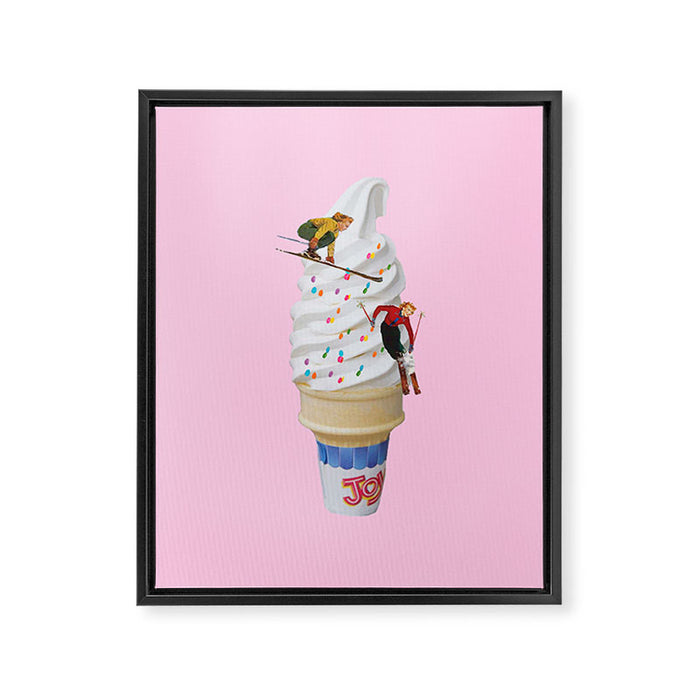sweet shred pink Framed Canvas Print Gallery Image 1