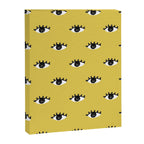 Inky Textured Eye Pattern - Olive Oil Canvas Print Gallery Image 6
