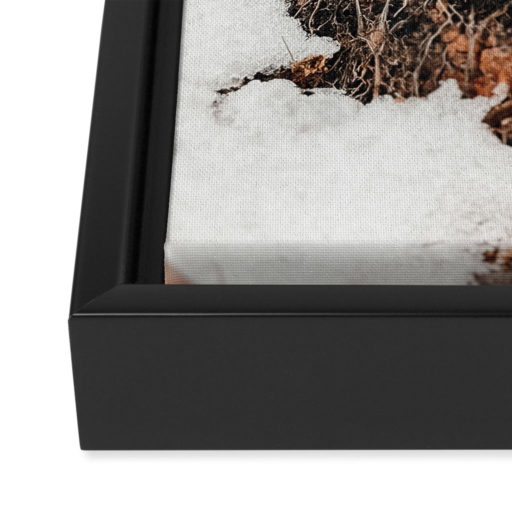 Sedona Cactus in the Snow Framed Canvas Print Gallery Image 3