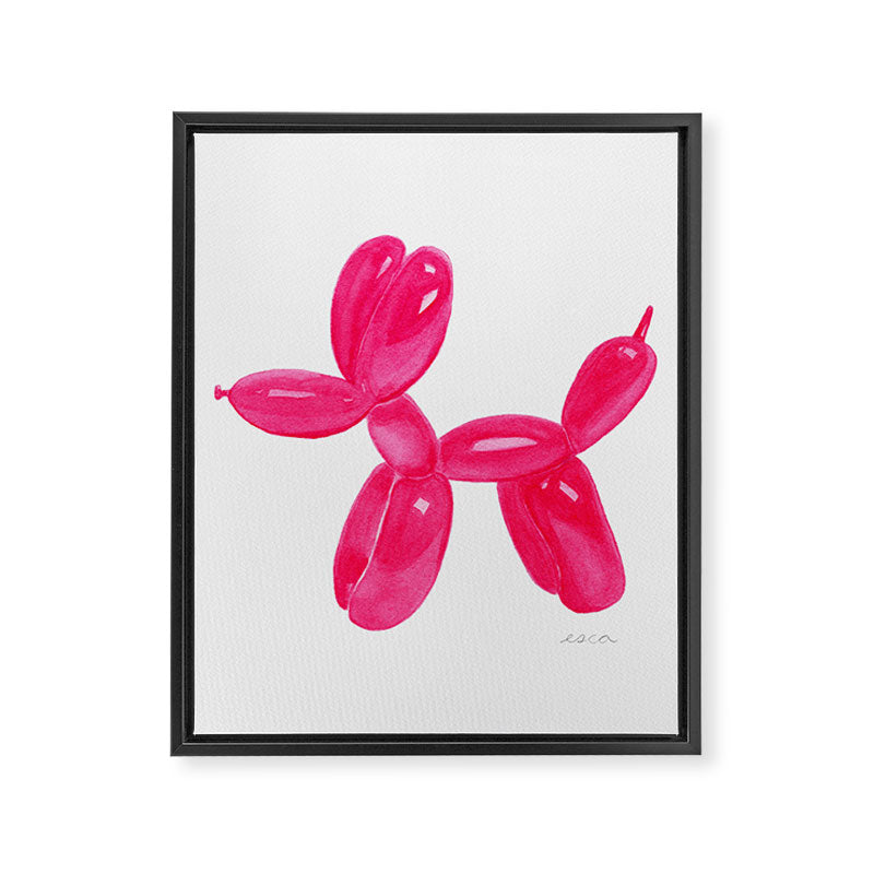 Balloon Dog Pink Framed Canvas Print Gallery Image 3