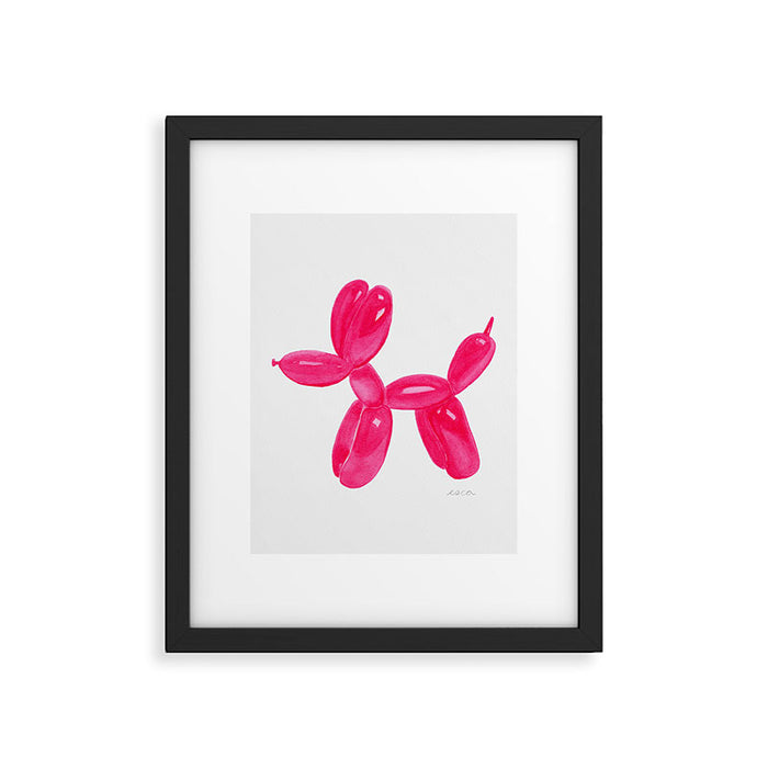 Balloon Dog Pink Framed Art Print Gallery Image 1