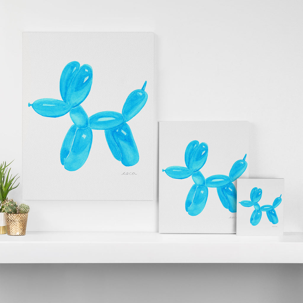 Balloon Dog Sky Blue Canvas Print Gallery Image 3