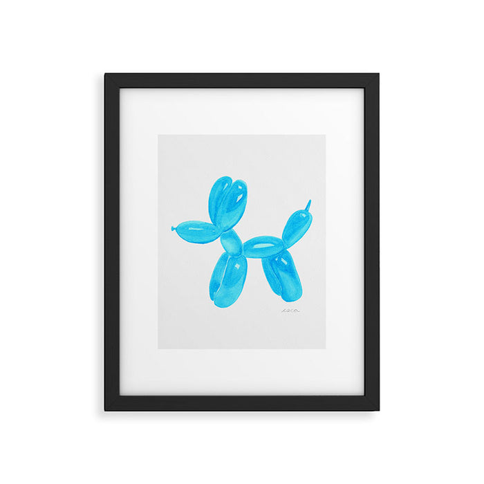 Balloon Dog Sky Blue Framed Art Print Gallery Image 1