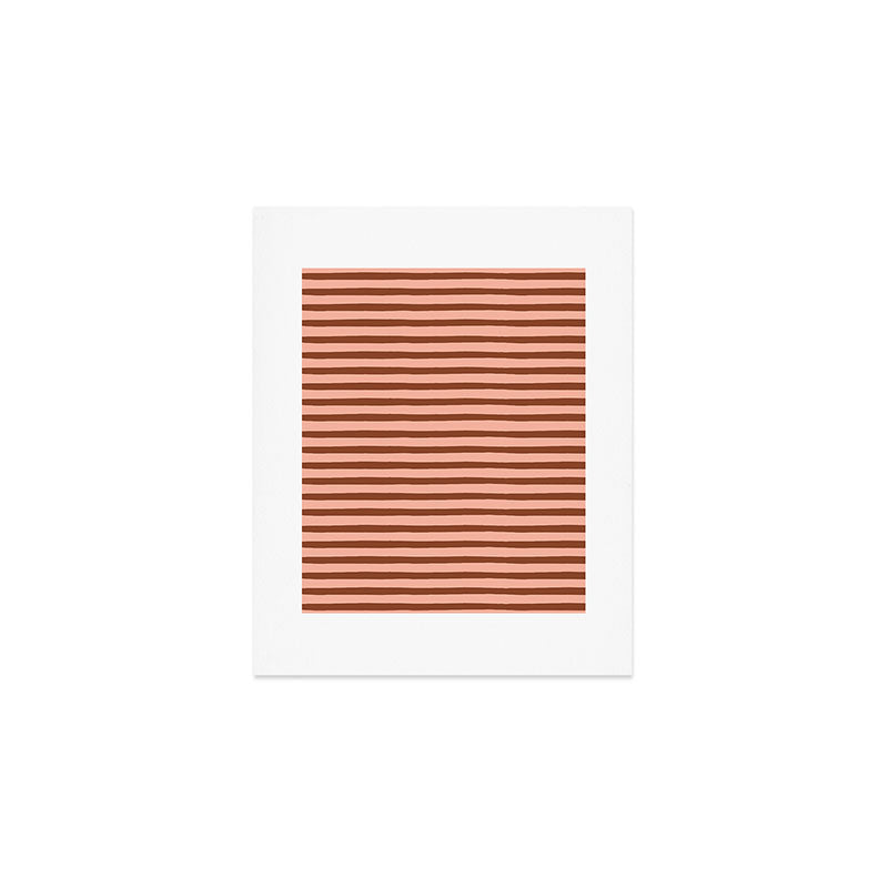 Bold Lines Maroon Art Print Gallery Image 1