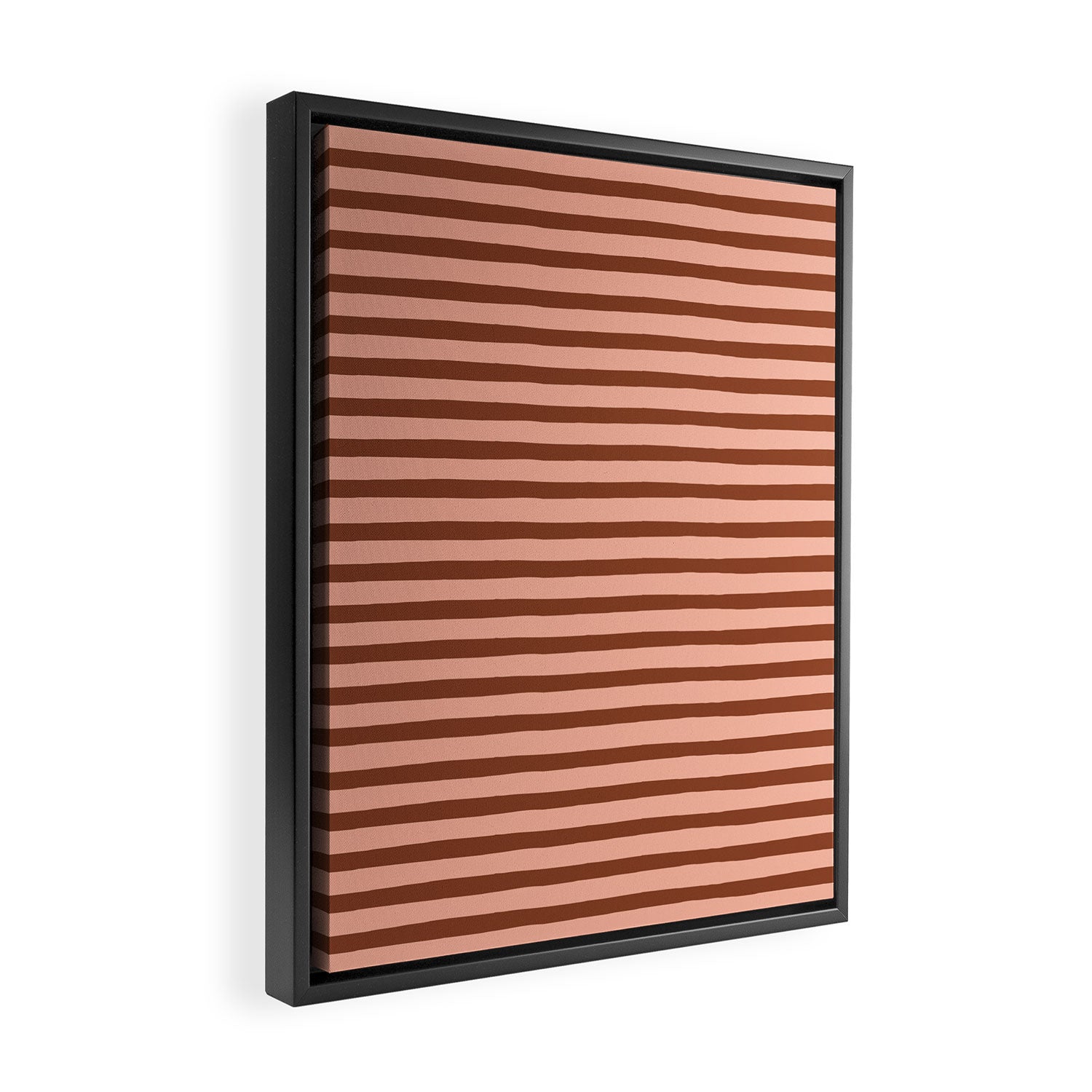 Bold Lines Maroon Framed Canvas Print Gallery Image 2