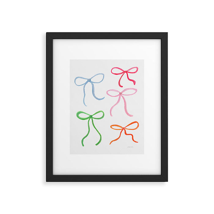 Colorful Coquette Bows  Framed Art Print Gallery Image 1