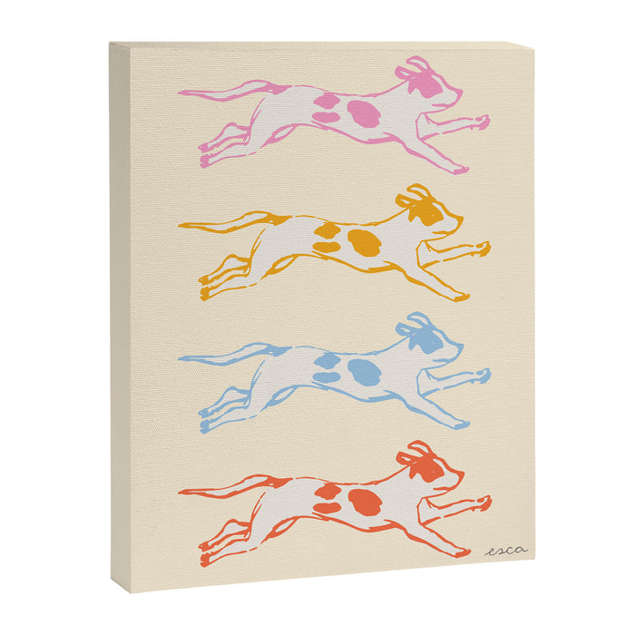 Colorful Puppies Canvas Print Gallery Image 1