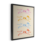 Colorful Puppies Framed Canvas Print Gallery Image 2