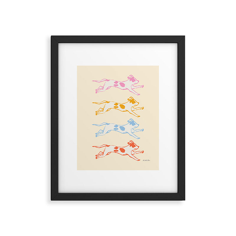 Colorful Puppies Framed Art Print Gallery Image 5