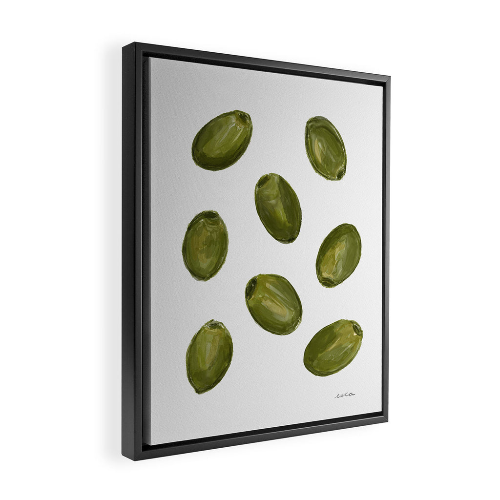 Green Olives Framed Canvas Print Gallery Image 2