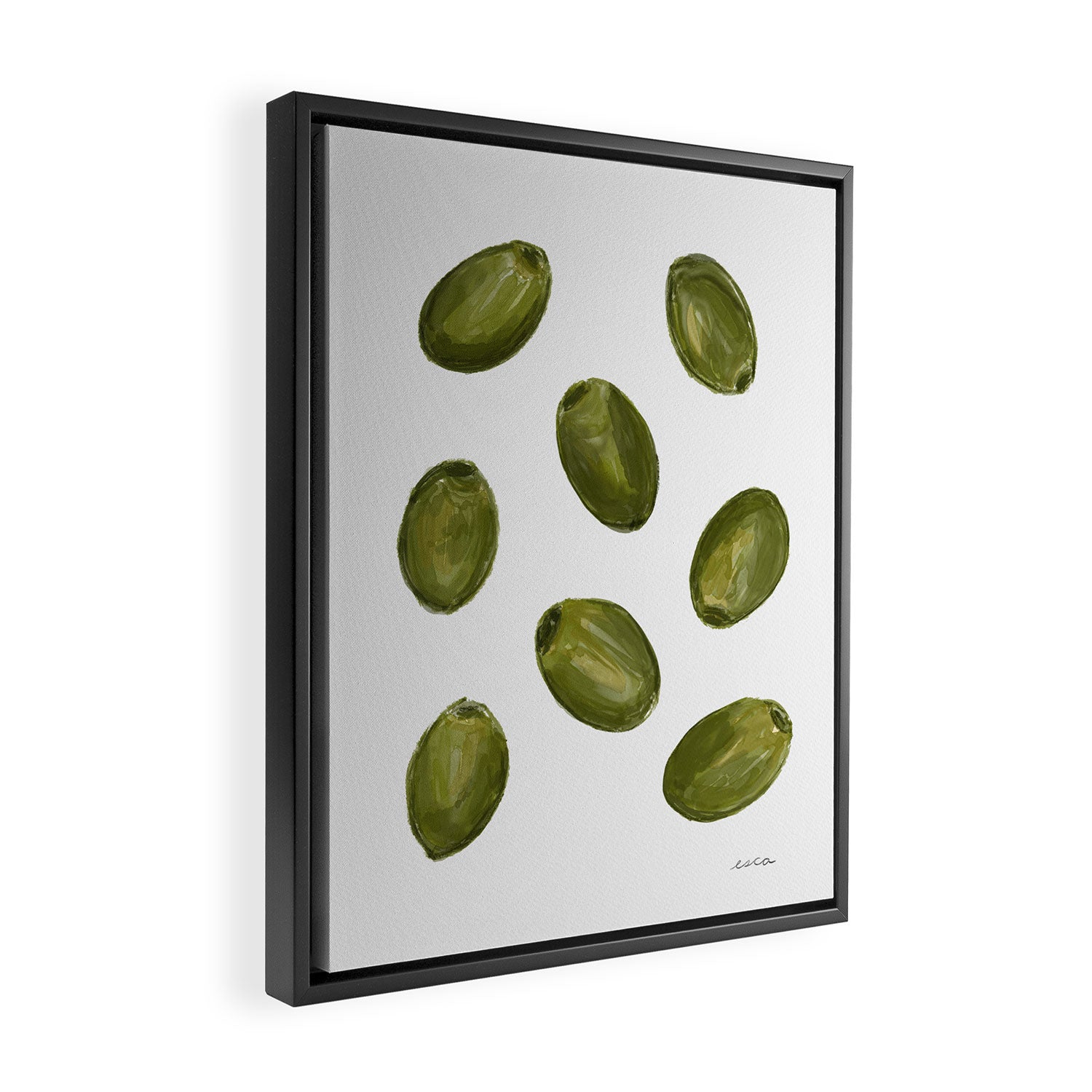 Green Olives Framed Canvas Print Gallery Image 2