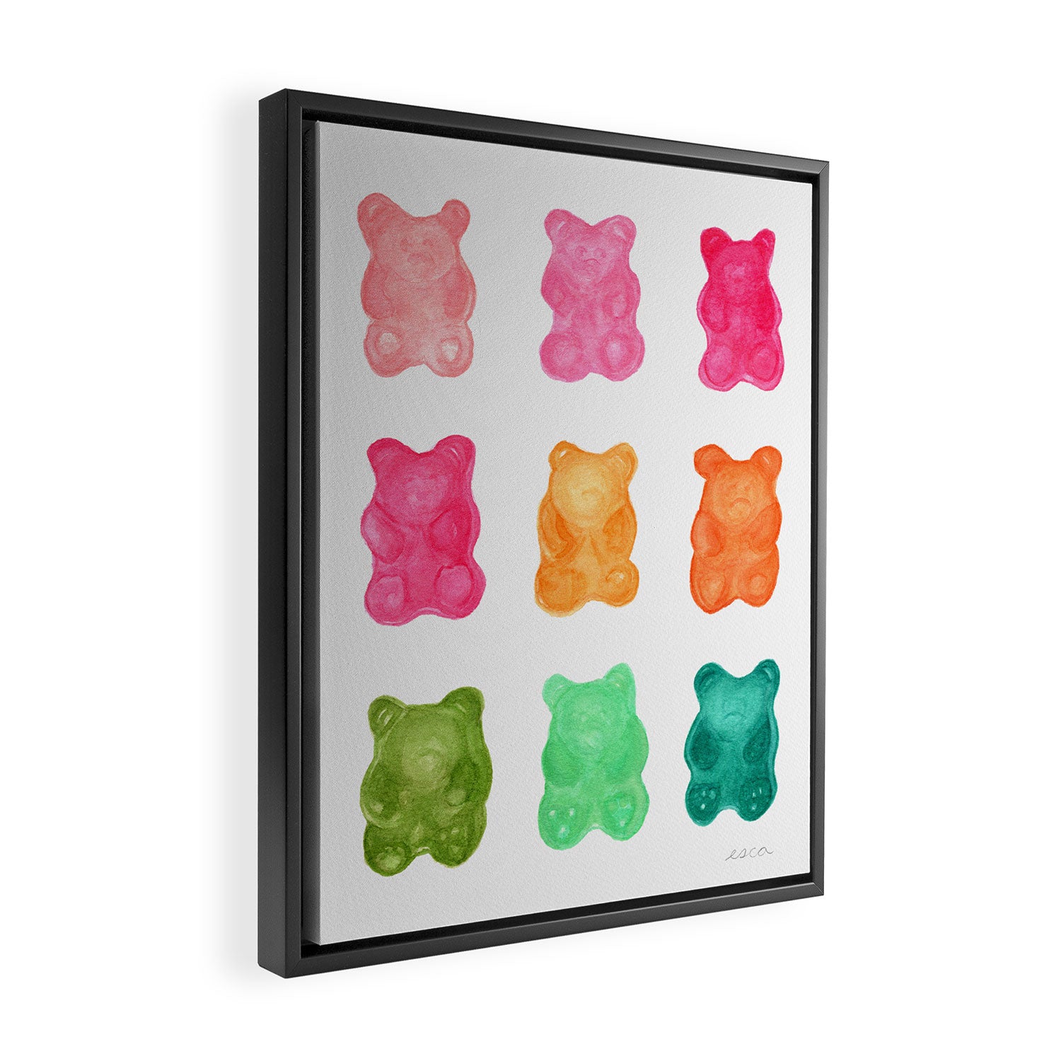 Gummy Bears Colorful Candy Framed Canvas Print Gallery Image 2