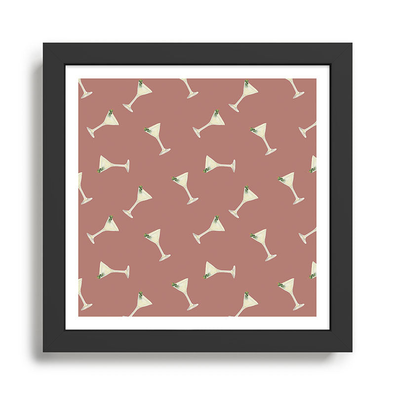 Martini Cocktail O'clock  Framed Art Print Gallery Image 1