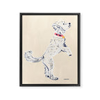 White Poodle  Framed Canvas Print Gallery Image 6