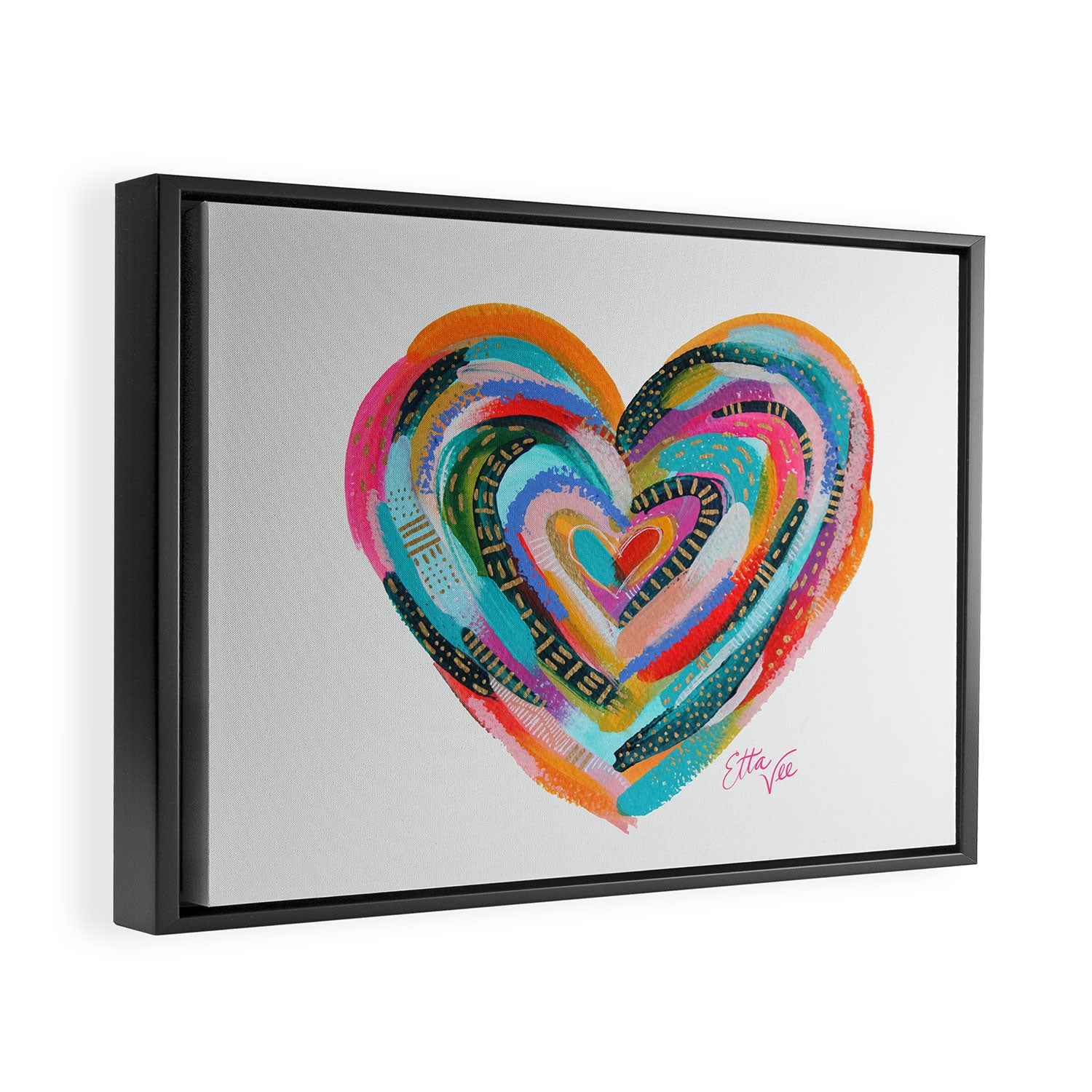 Art Heart no.1 Framed Canvas Print Gallery Image 2