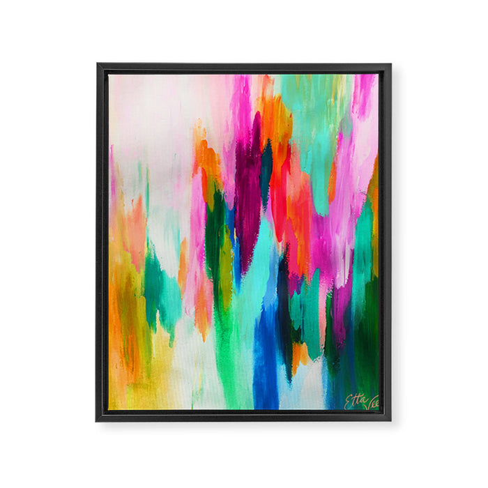 EttaVee Brush Strokes no.69 Vertical Framed Canvas Print Gallery Image 1
