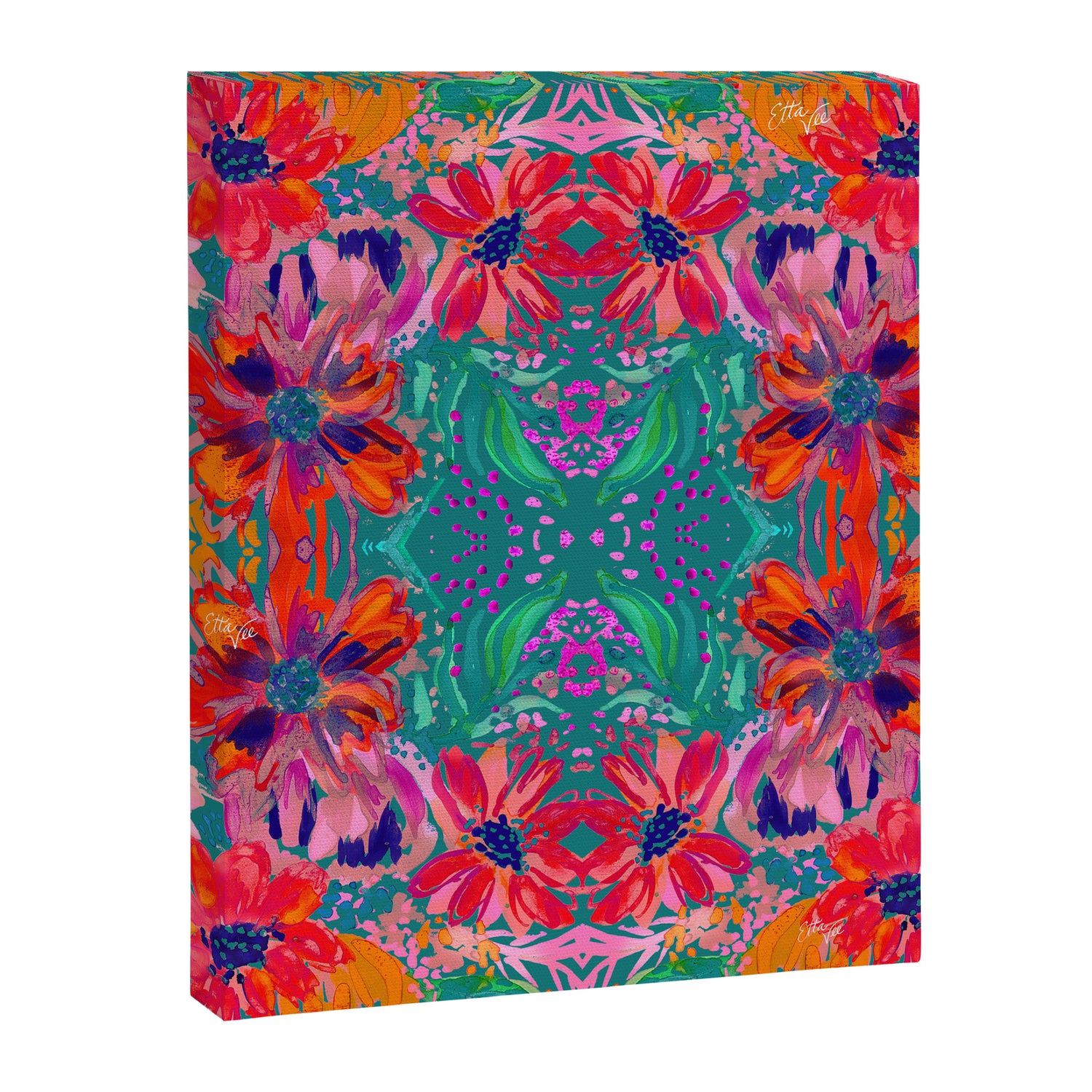 EttaVee Watercolor Florals Canvas Print Gallery Image 3