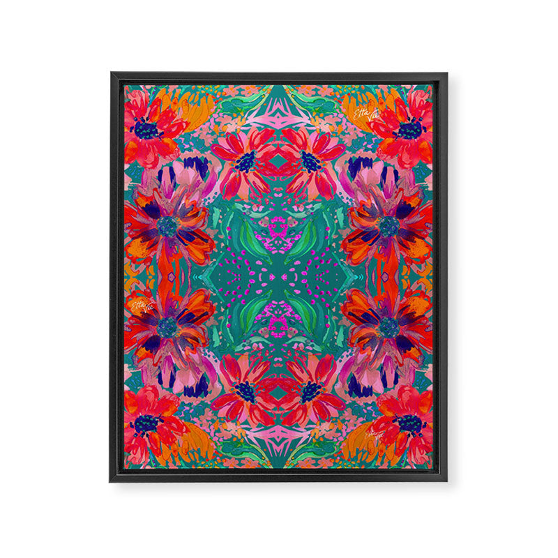 EttaVee Watercolor Florals Framed Canvas Print Gallery Image 3