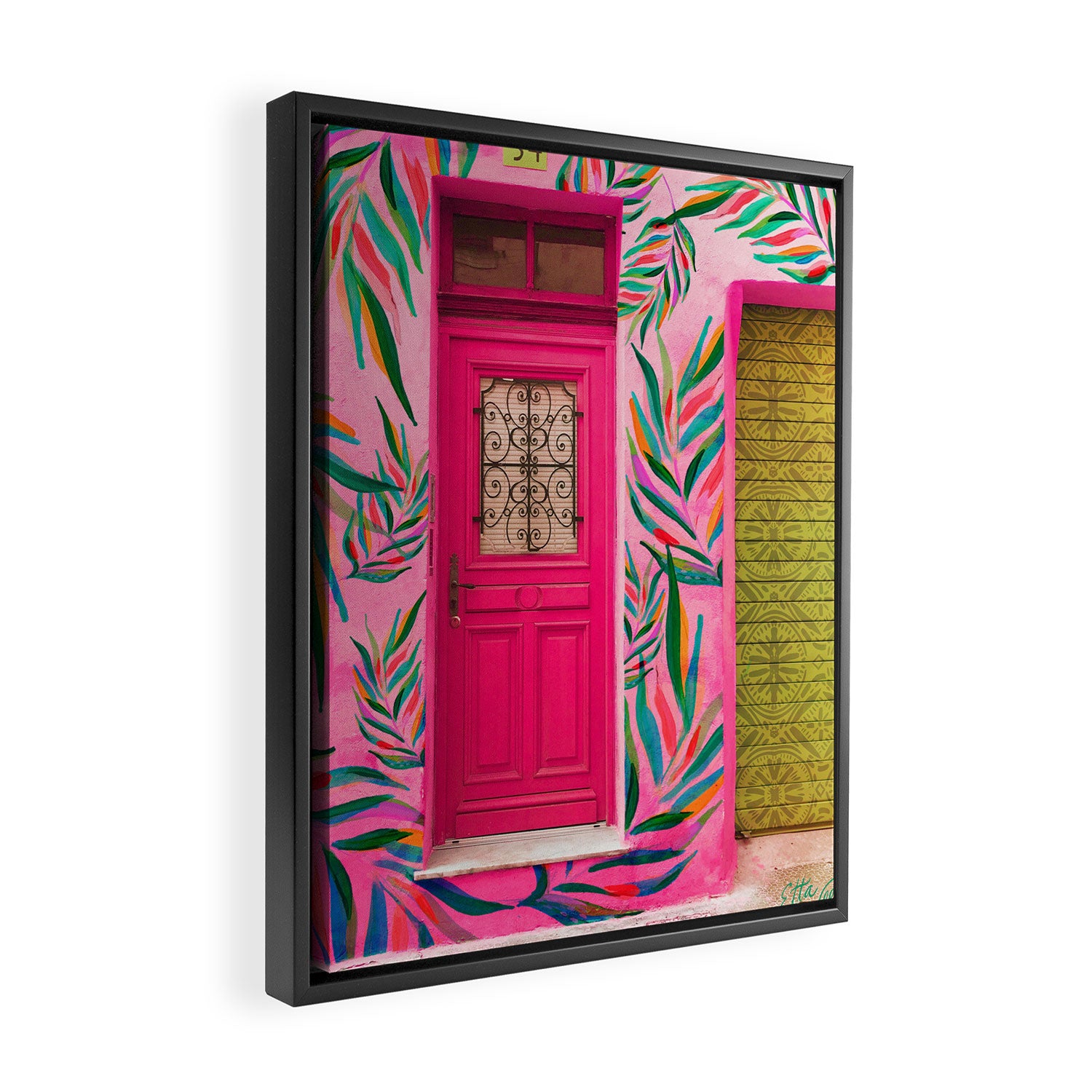 EV Happy House no.3 Framed Canvas Print Gallery Image 2