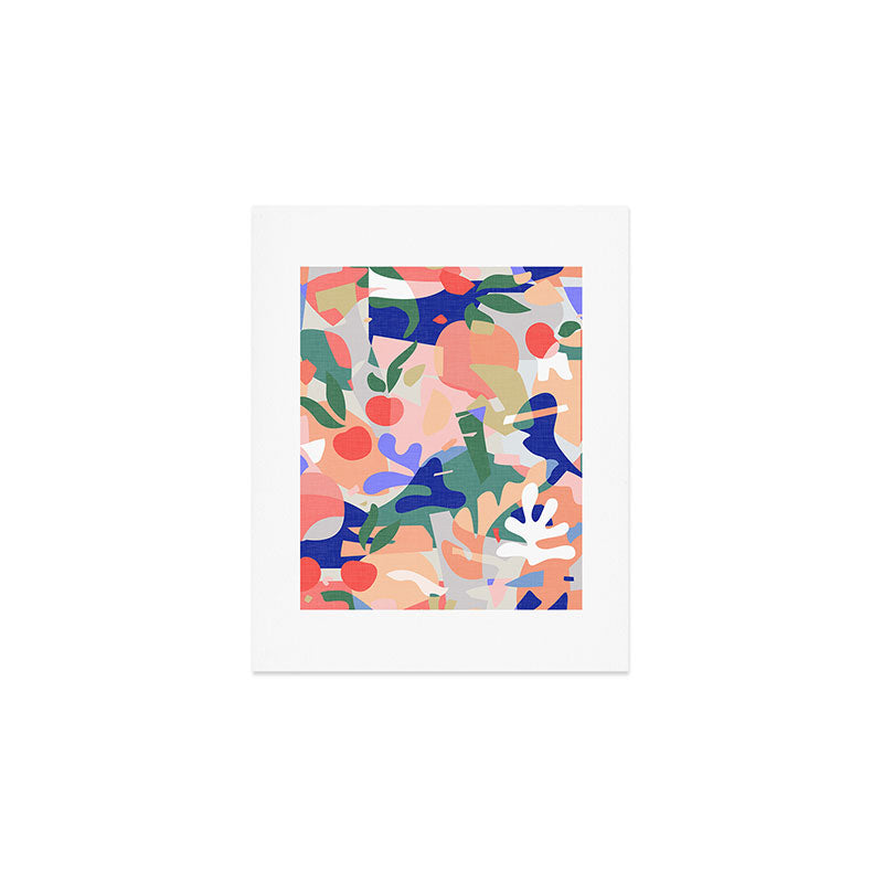 Abstract Fruits and Leaves / Modern Summer Art Print Gallery Image 1