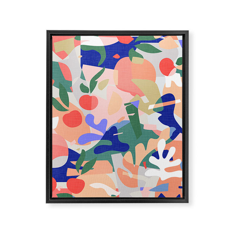 Abstract Fruits and Leaves / Modern Summer Framed Canvas Print Gallery Image 8