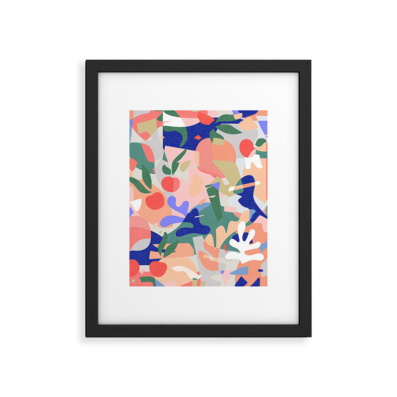 Abstract Fruits and Leaves / Modern Summer Framed Art Print Gallery Image 6