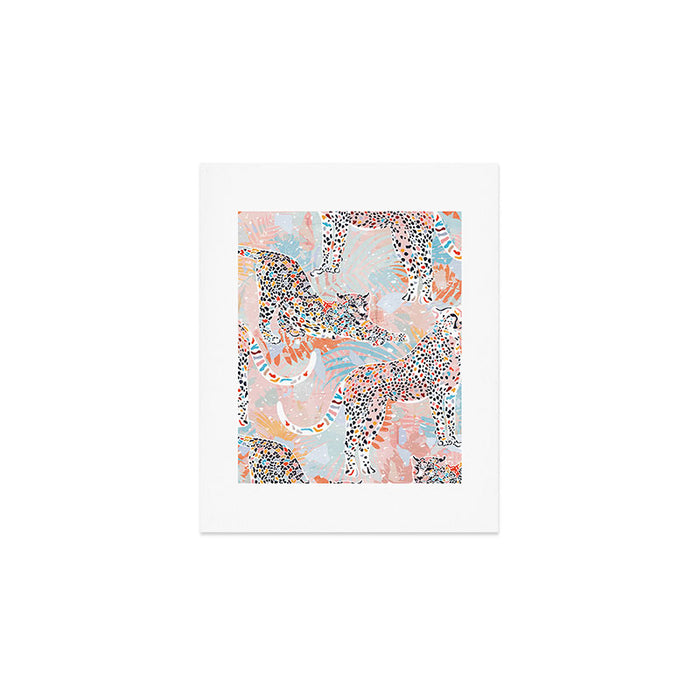 Colorful Wild Cats Art Print Gallery Image 1