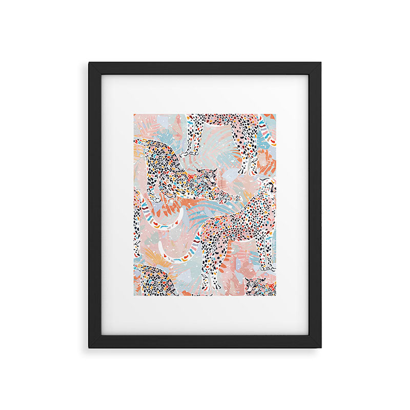 Colorful Wild Cats Framed Art Print Gallery Image 6