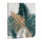Gold and Green Palm Leaves Canvas Print Gallery Image 8