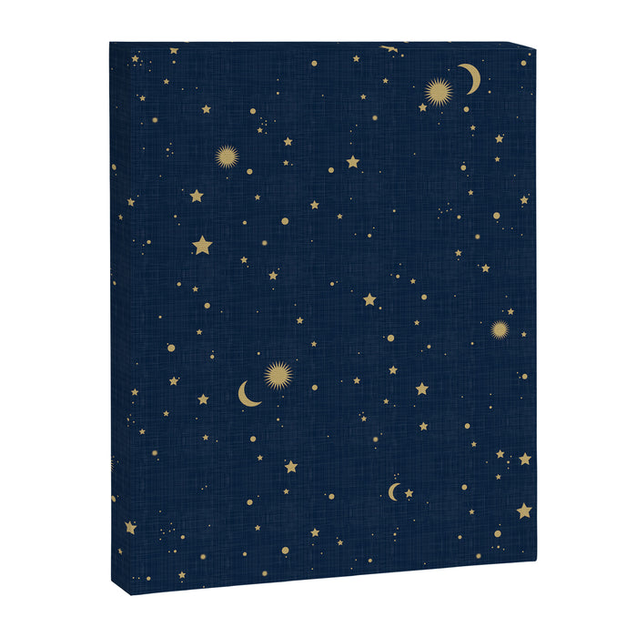 Magical Night / Galaxy in Blue and Golden Yellow Shades Canvas Print Gallery Image 1