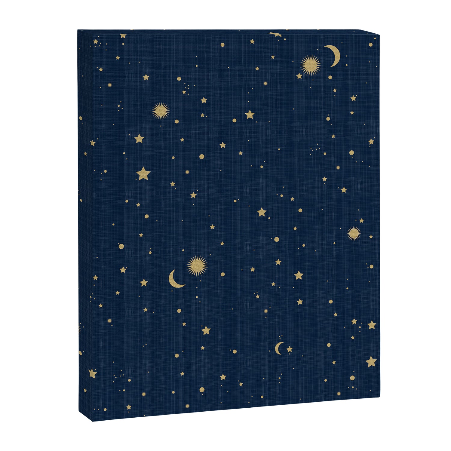 Magical Night / Galaxy in Blue and Golden Yellow Shades Canvas Print Gallery Image 8