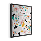 Mixed Mess I. / Collage, Terrazzo, Colorful Framed Canvas Print Gallery Image 2