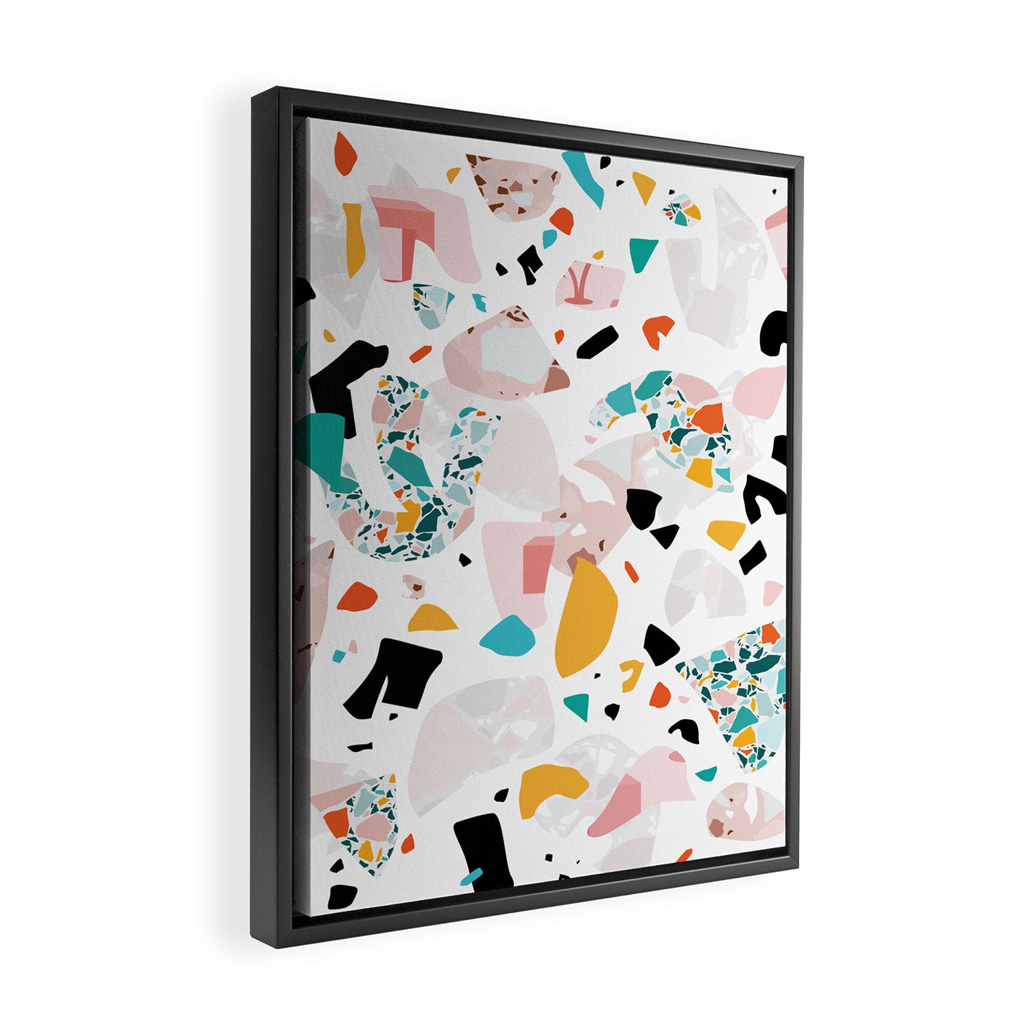 Mixed Mess I. / Collage, Terrazzo, Colorful Framed Canvas Print Gallery Image 2