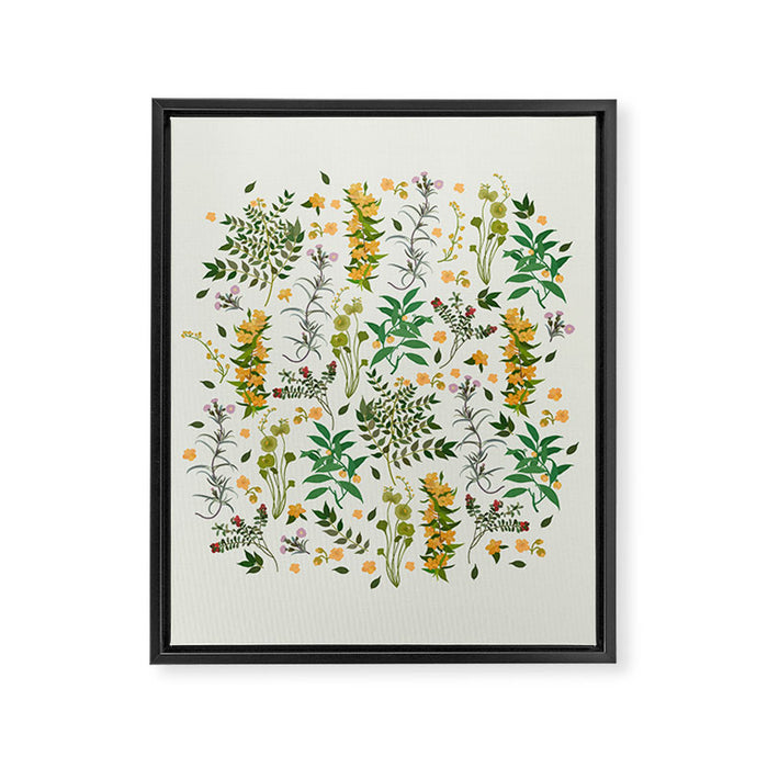 Vintage Wildflowers / Cozy Botanicals Framed Canvas Print Gallery Image 1