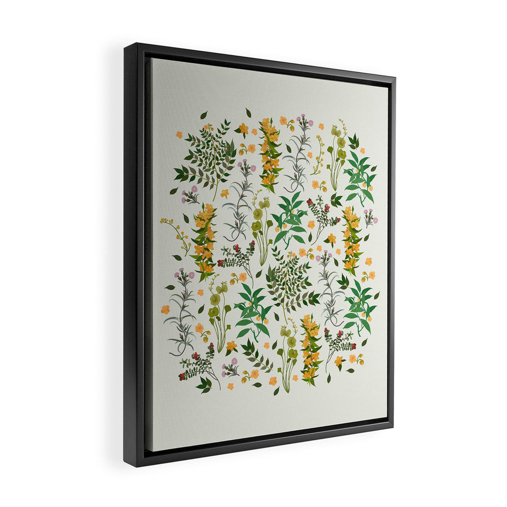 Vintage Wildflowers / Cozy Botanicals Framed Canvas Print Gallery Image 2
