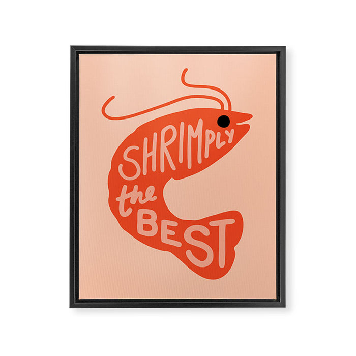 Shrimply the Best Framed Canvas Print Gallery Image 1