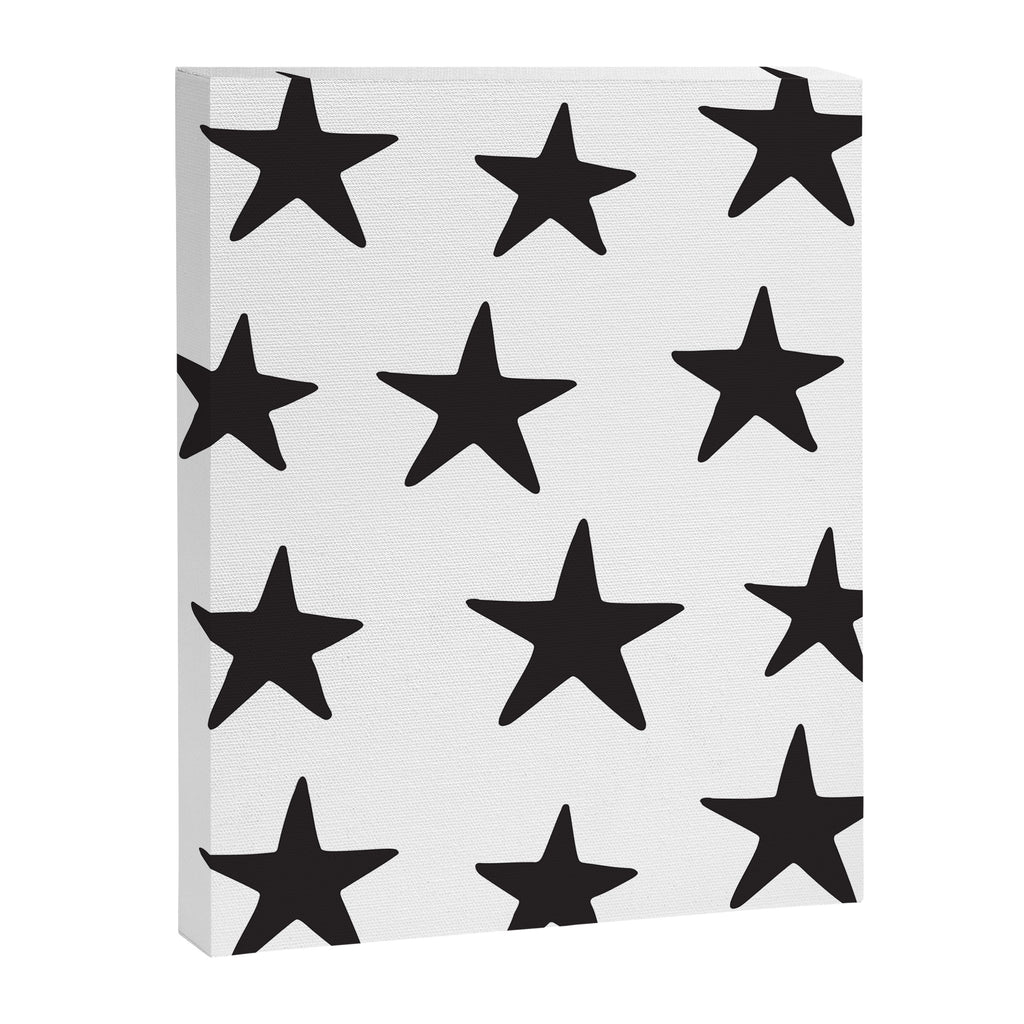 Star Pattern Black On White Canvas Print Gallery Image 8