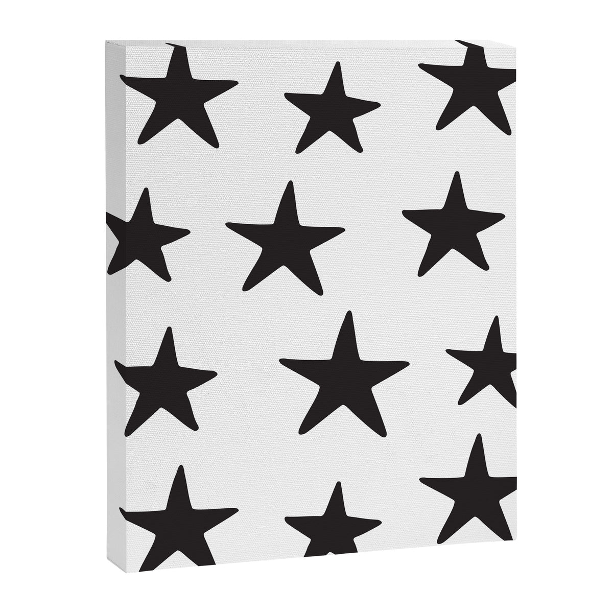 Star Pattern Black On White Canvas Print Gallery Image 8