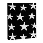 Star Pattern White On Black Canvas Print Gallery Image 8