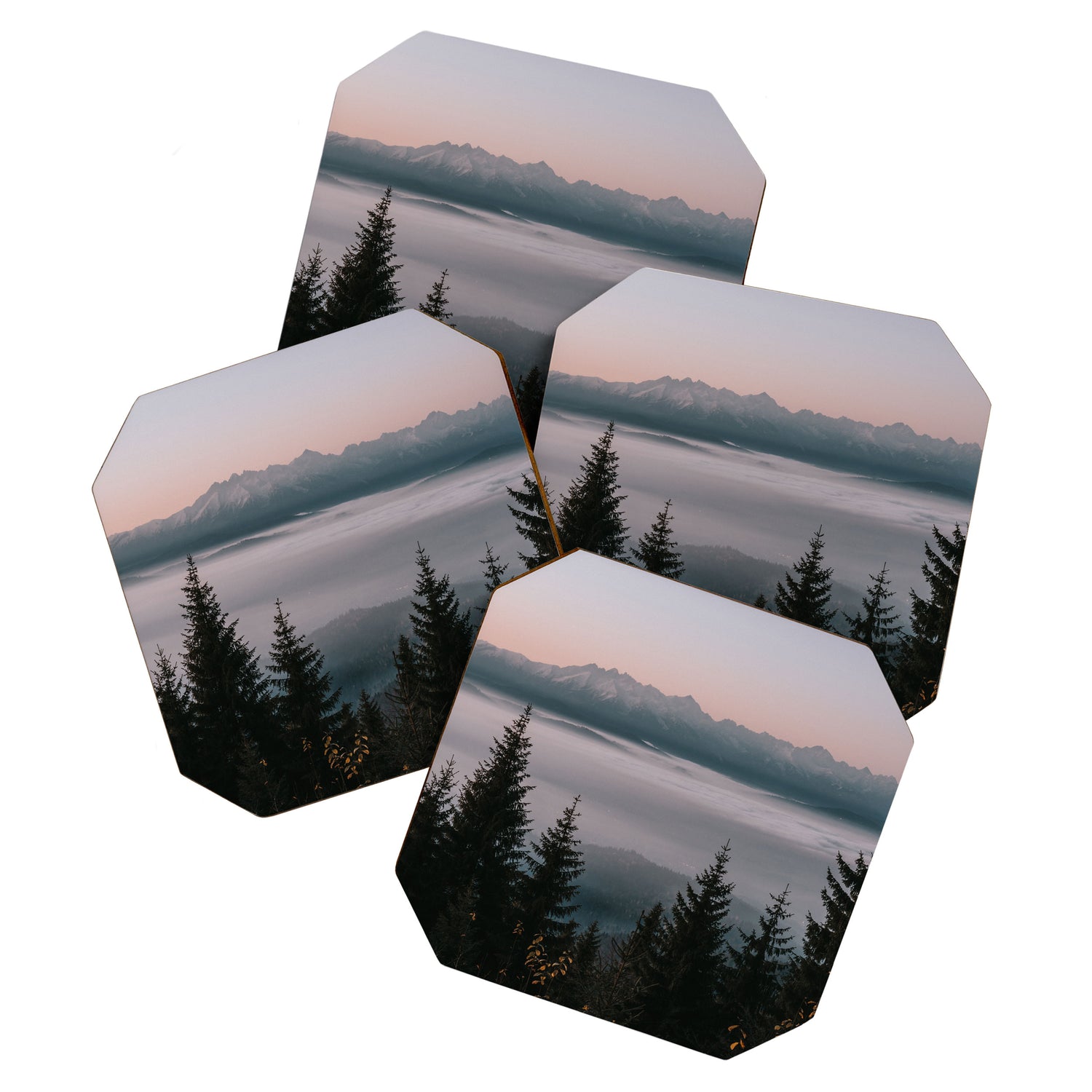 Faraway Mountains - Landscape and Nature Photography Coaster Gallery Image 1
