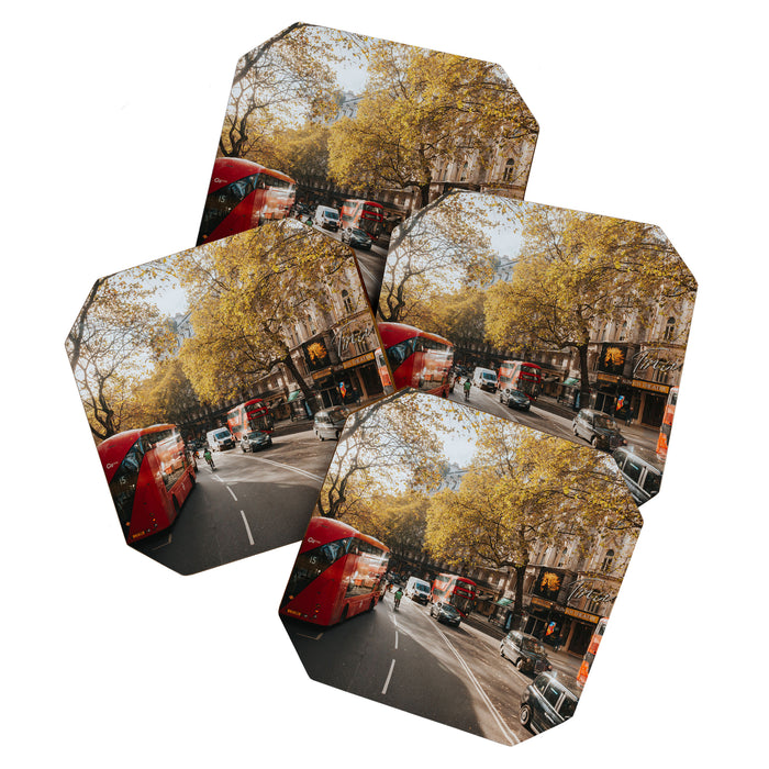 London Red Buses - Photography Coaster Gallery Image 1